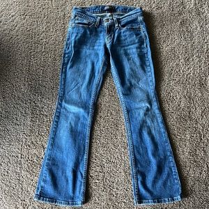 Levi 524 too super low boot cut jeans